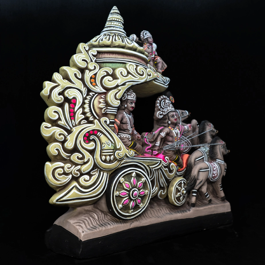 mollisarts terracotta krishna arjuna rath 2